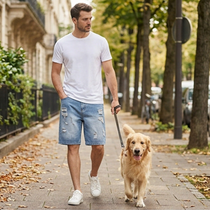 🔥Nouveautés et best-sellers – Shorts en jean déchirés et vieillis pour homme