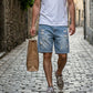 🔥Nouveautés et best-sellers – Shorts en jean déchirés et vieillis pour homme