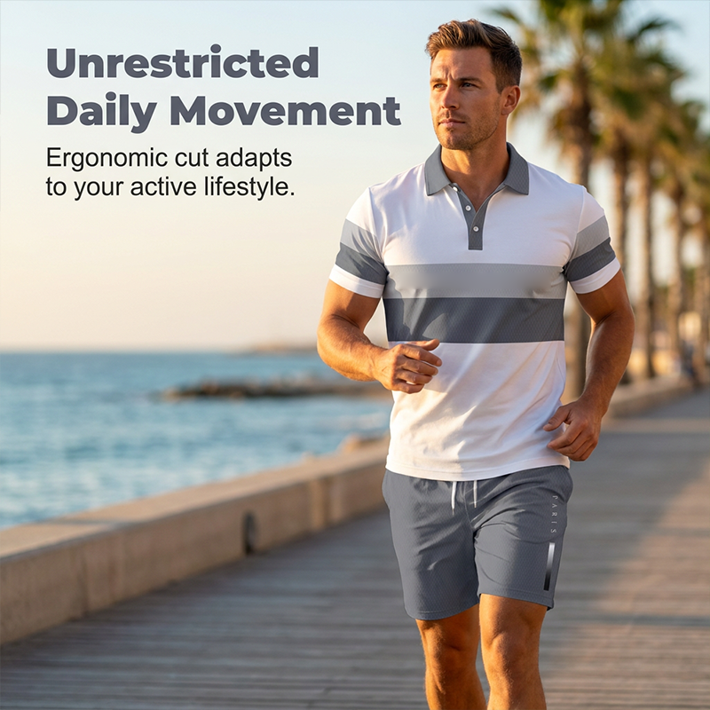 ☀️Set 2 Pièces Chemise et Short pour Homme – Confortable, Respirant et Polyvalent pour l'Été, les Loisirs et les Voyages👕🩳
