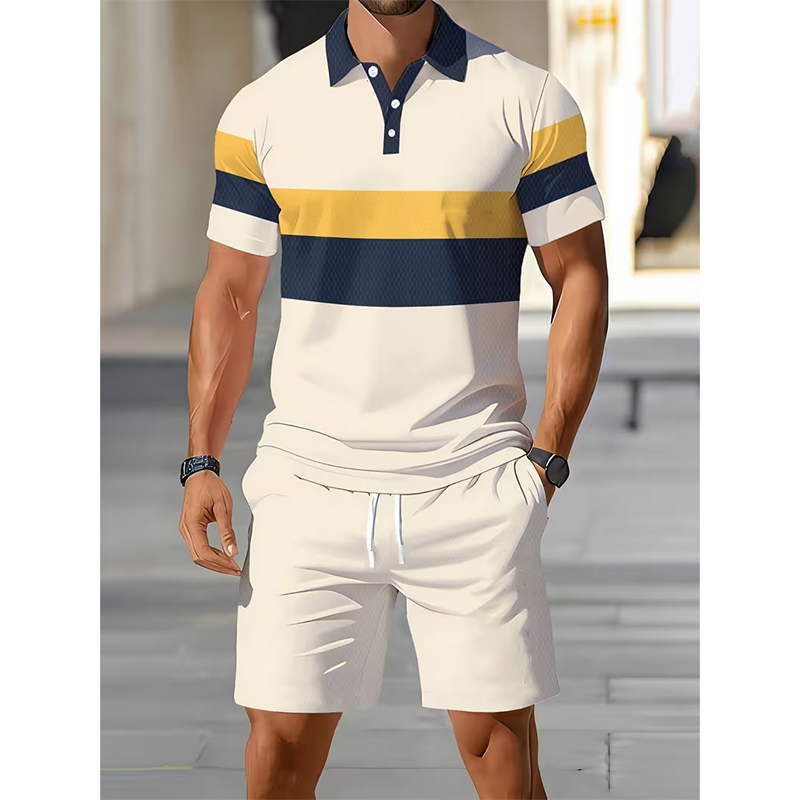 ☀️Set 2 Pièces Chemise et Short pour Homme – Confortable, Respirant et Polyvalent pour l'Été, les Loisirs et les Voyages👕🩳