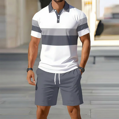 ☀️Set 2 Pièces Chemise et Short pour Homme – Confortable, Respirant et Polyvalent pour l'Été, les Loisirs et les Voyages👕🩳