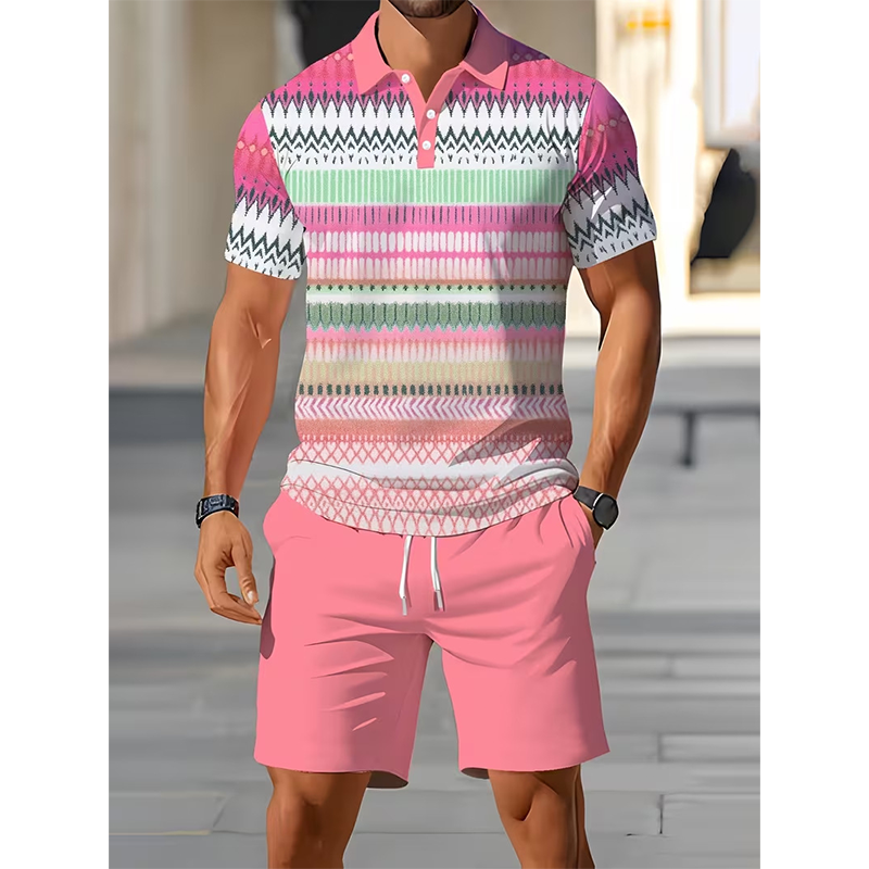 ☀️Set 2 Pièces Chemise et Short pour Homme – Confortable, Respirant et Polyvalent pour l'Été, les Loisirs et les Voyages👕🩳