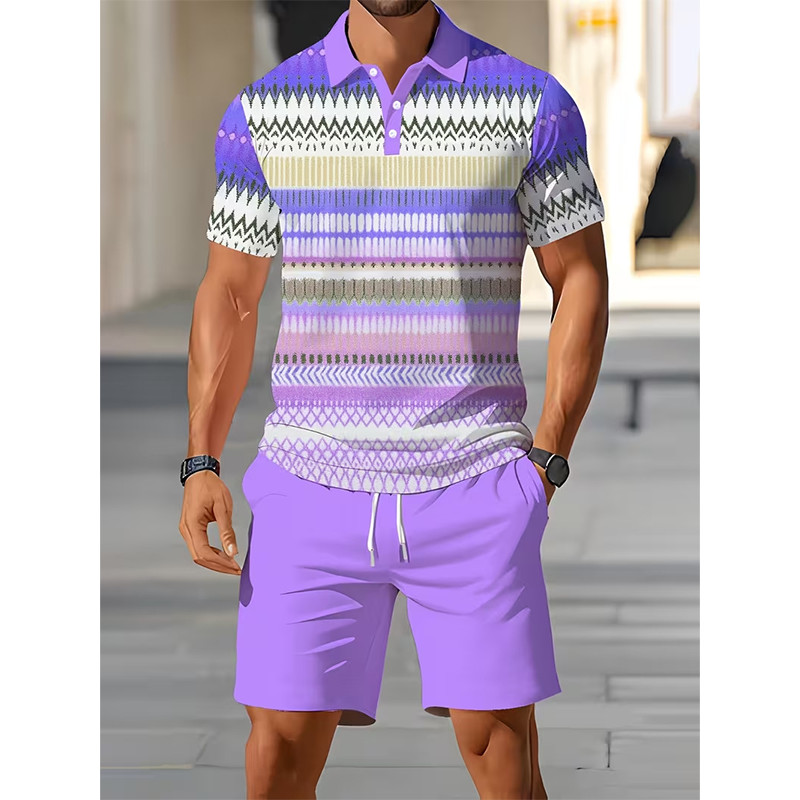 ☀️Set 2 Pièces Chemise et Short pour Homme – Confortable, Respirant et Polyvalent pour l'Été, les Loisirs et les Voyages👕🩳