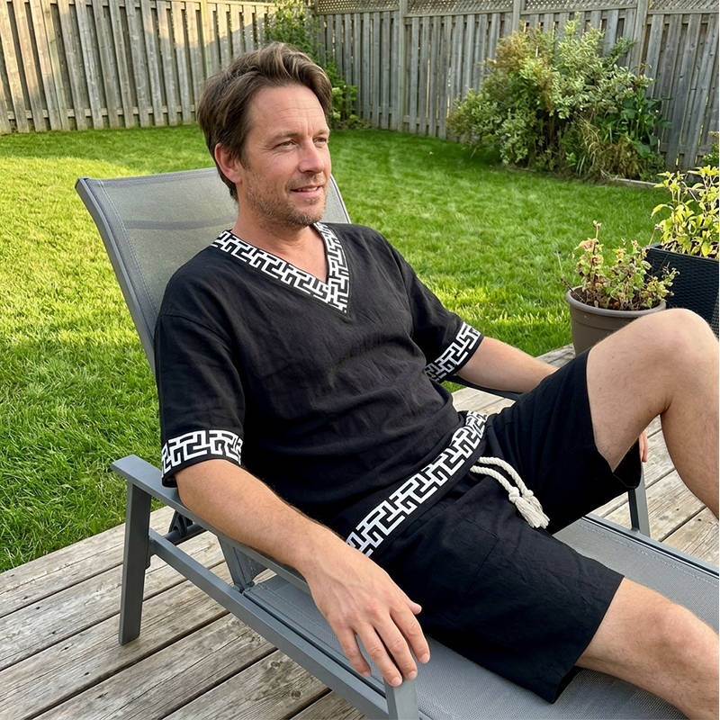 👕☀️Ensemble 2 pièces pour homme : haut décontracté et short – Confort et style sans effort 🔥