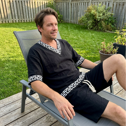 👕☀️Ensemble 2 pièces pour homme : haut décontracté et short – Confort et style sans effort 🔥