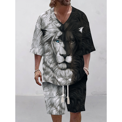 👕☀️Ensemble 2 pièces pour homme : haut décontracté et short – Confort et style sans effort 🔥