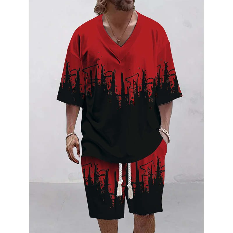 👕☀️Ensemble 2 pièces pour homme : haut décontracté et short – Confort et style sans effort 🔥