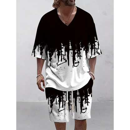 👕☀️Ensemble 2 pièces pour homme : haut décontracté et short – Confort et style sans effort 🔥