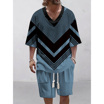 👕☀️Ensemble 2 pièces pour homme : haut décontracté et short – Confort et style sans effort 🔥