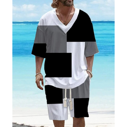 👕☀️Ensemble 2 pièces pour homme : haut décontracté et short – Confort et style sans effort 🔥