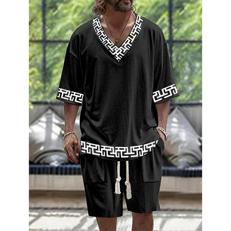 👕☀️Ensemble 2 pièces pour homme : haut décontracté et short – Confort et style sans effort 🔥