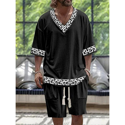 👕☀️Ensemble 2 pièces pour homme : haut décontracté et short – Confort et style sans effort 🔥