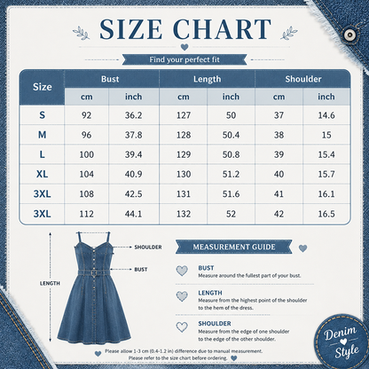 👗✨Robe longue en jean vintage pour femme – Un chic décontracté pour tous les jours🔥