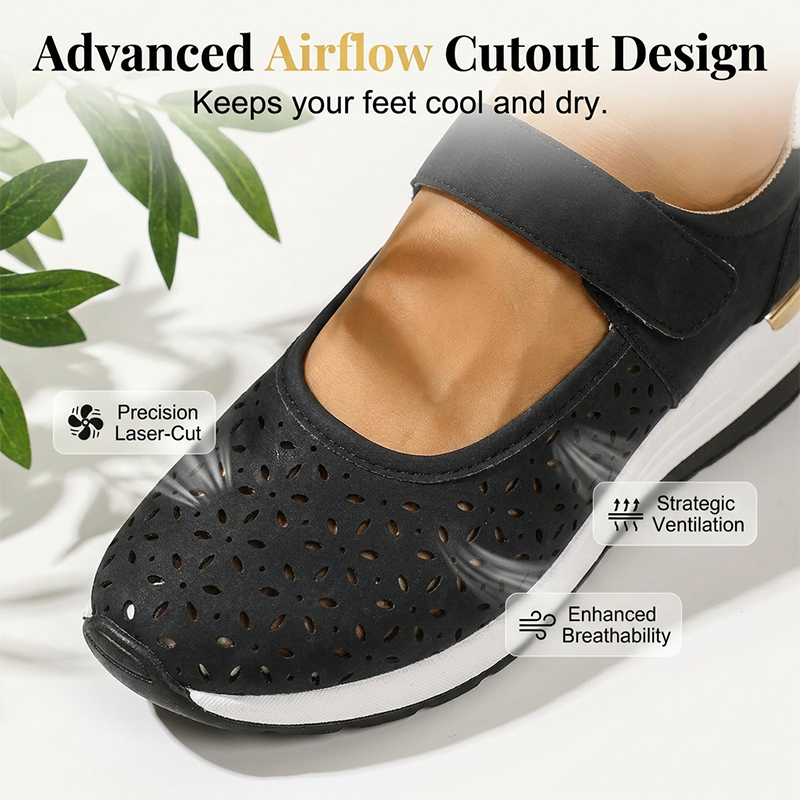 Chaussures à plateforme ajourées respirantes pour femmes