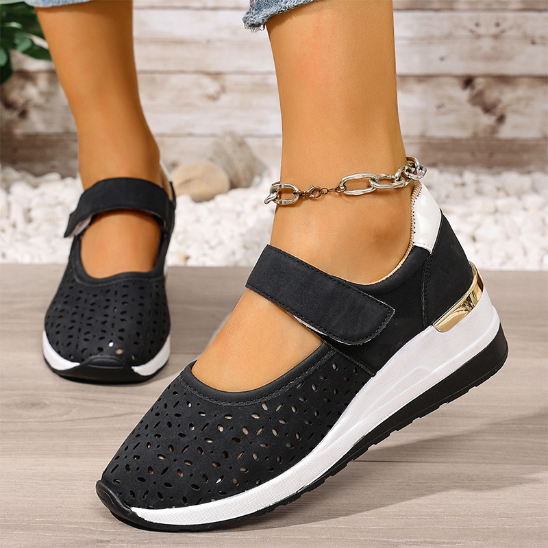Chaussures à plateforme ajourées respirantes pour femmes