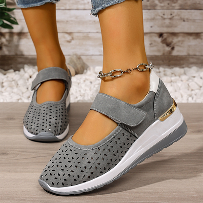 Chaussures à plateforme ajourées respirantes pour femmes