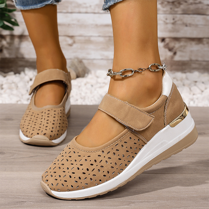 Chaussures à plateforme ajourées respirantes pour femmes