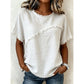 👚 OFFRE LIMITÉE -50% ! 💥 Top Été Femme à Bords Bruts – Col Rond, Coupe Décontractée, Style Tendance ✨