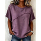 👚 OFFRE LIMITÉE -50% ! 💥 Top Été Femme à Bords Bruts – Col Rond, Coupe Décontractée, Style Tendance ✨