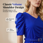 Robe midi élégante à col en V, unie, pour femme