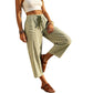 Pantalon de détente court à rayures pour femme