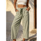 Pantalon de détente court à rayures pour femme