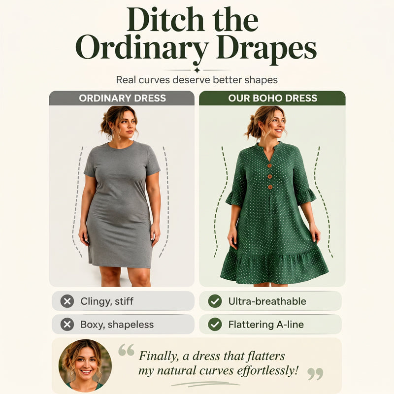 Robe d'été à pois pour femme avec manches à volants