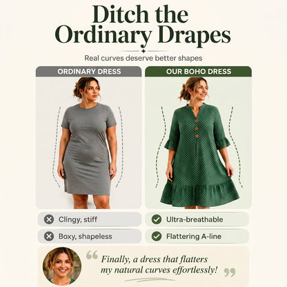 Robe d'été à pois pour femme avec manches à volants