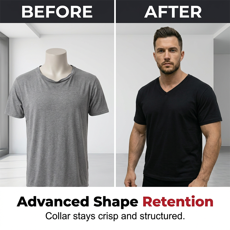 👕 PROMOTION LIMITÉE -50% ! 💥 T-shirt col V classique décontracté pour homme – Coupe athlétique, respirant, conservation de la forme ✨