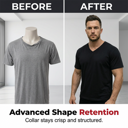 👕 PROMOTION LIMITÉE -50% ! 💥 T-shirt col V classique décontracté pour homme – Coupe athlétique, respirant, conservation de la forme ✨