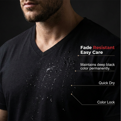 👕 PROMOTION LIMITÉE -50% ! 💥 T-shirt col V classique décontracté pour homme – Coupe athlétique, respirant, conservation de la forme ✨