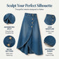💙🔥Jupe en jean à taille haute et coupe asymétrique pour femme – Un style vintage tout en simplicité