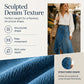 💙🔥Jupe en jean à taille haute et coupe asymétrique pour femme – Un style vintage tout en simplicité