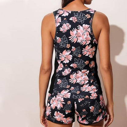 Ensemble de maillot de bain ample imprimé color-block