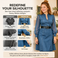 Robe midi en jean à col montant, coupe ajustée
