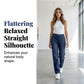 💙✨ Un jean à taille élastiquée et cordon de serrage – qui met la silhouette en valeur, ne se froisse pas et s'associe facilement – avec des t-shirts, des chemisiers et des crop tops