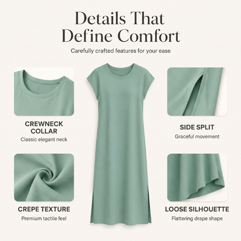 Robe d'été sans manches à fente latérale pour femme