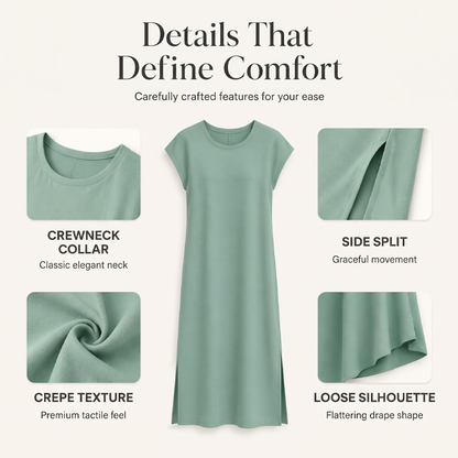 Robe d'été sans manches à fente latérale pour femme