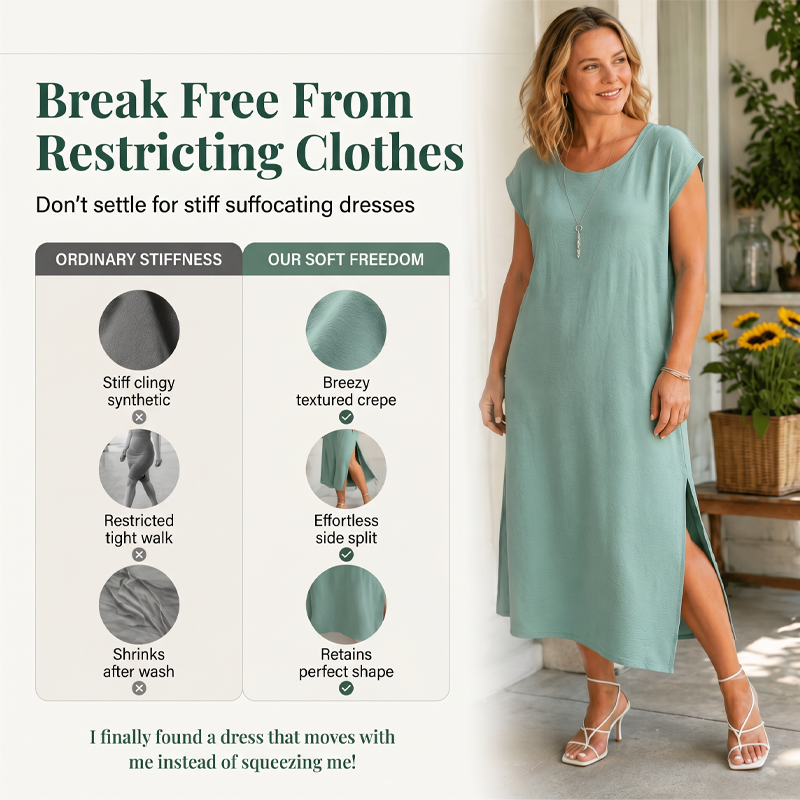 Robe d'été sans manches à fente latérale pour femme