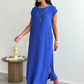 Robe d'été sans manches à fente latérale pour femme