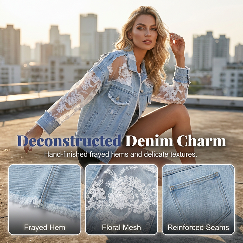 🔥ÉDITION LIMITÉE💃 Veste en dentelle confectionnée à la main ✨ Coupe décontractée, s'accorde avec toutes les tenues