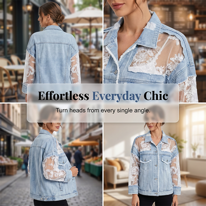 🔥ÉDITION LIMITÉE💃 Veste en dentelle confectionnée à la main ✨ Coupe décontractée, s'accorde avec toutes les tenues