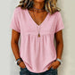 T-shirt élégant à col en V pour femme
