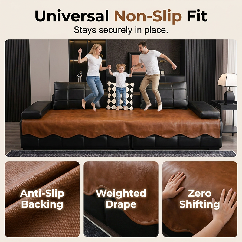 Housse imperméable en simili cuir pour canapé