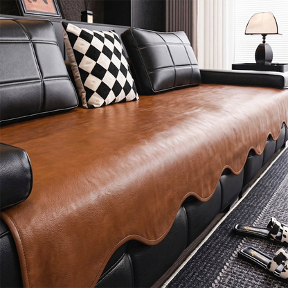 Housse imperméable en simili cuir pour canapé