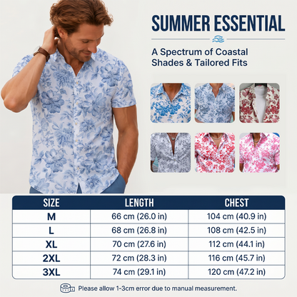 Ensemble chemise et short à motifs floraux tropicaux pour homme