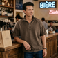⌛ Offre valable jusqu'à épuisement des stocks – ensuite prix normal ! T-shirt vintage en denim à demi-zip pour homme