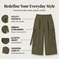 Pantalons cargo courts à jambes larges pour femmes