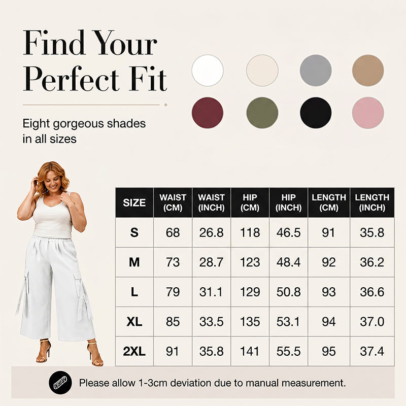 Pantalons cargo courts à jambes larges pour femmes