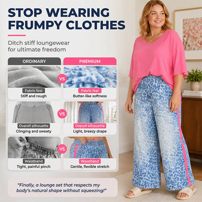 Haut ample et pantalon à imprimé léopard pour femme